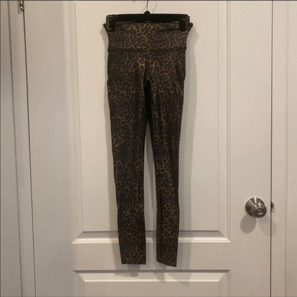 Spanx Faux Leather Leopard Print Leggings - Picture 5 of 6